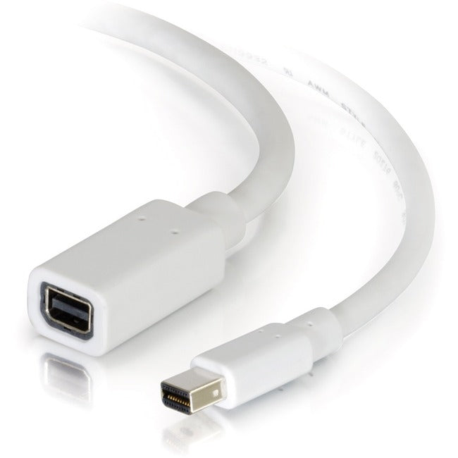 C2G 10Ft Mini Displayport Extension Cable M/F - White