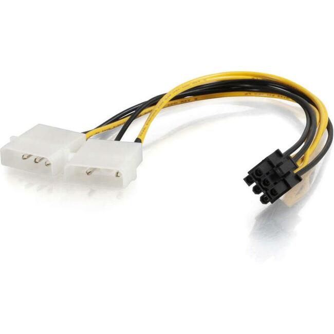 C2G 10In One 6-Pin Pci Express To Two 4-Pin Molex Power Adapter Cable