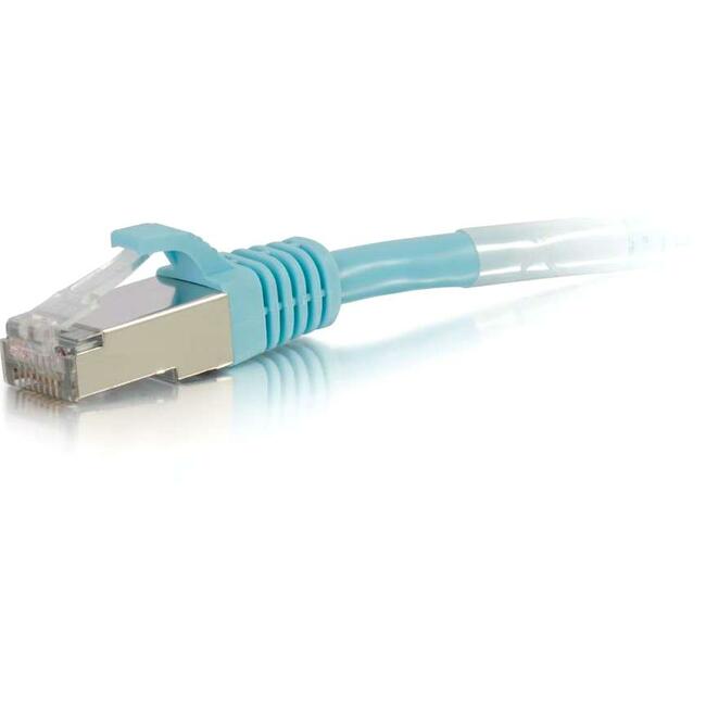 C2G 15Ft Cat6A Snagless Shielded (Stp) Network Patch Cable - Aqua