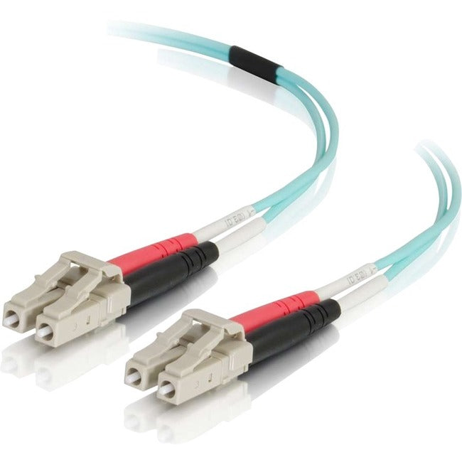 C2G 15M Lc-Lc 50/125 Duplex Multimode Om4 Fiber Cable - Aqua - 50Ft