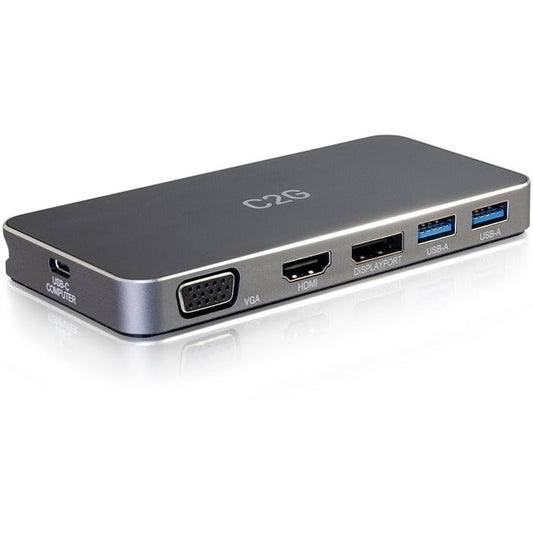 C2G Usb C Dual Display Dock With Hdmi, Displayport, Vga & Power Delivery