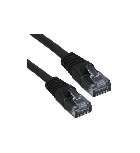 CAT6 PATCH CORD BOOTED 1' BLACK WAV-6E04UMBK-PC-01