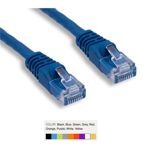 CAT6 PATCH CORD BOOTED 14' BLACK WAV-6E04UMBK-PC-14