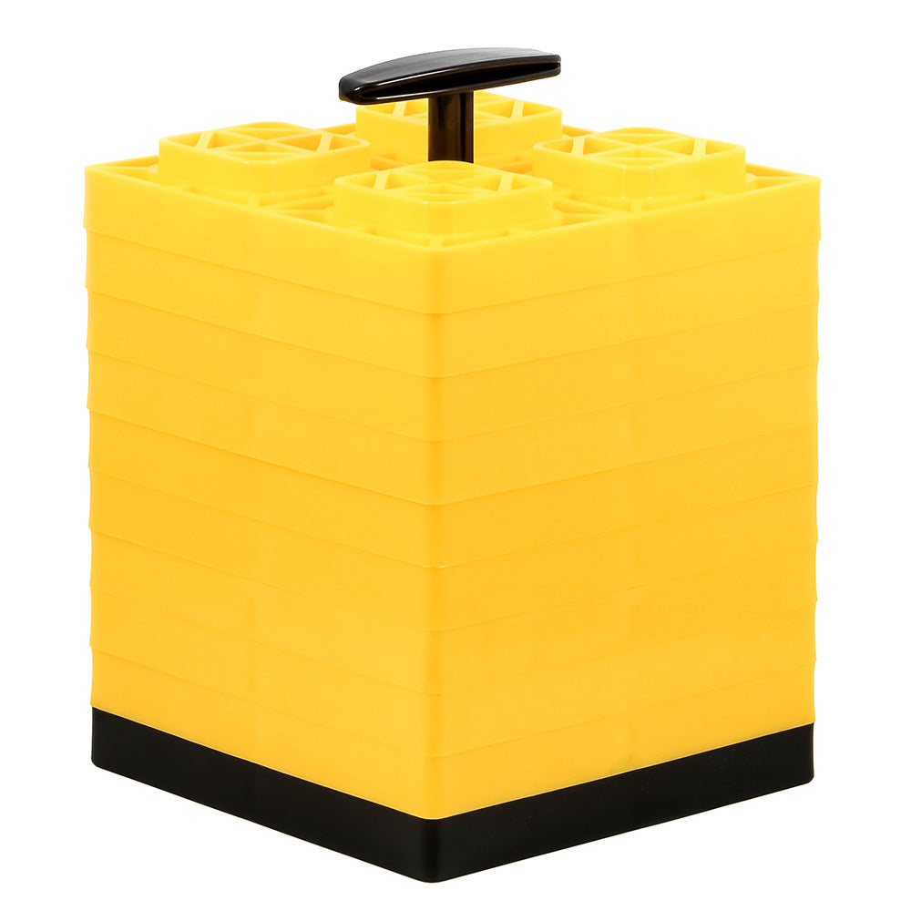 Camco FasTen Leveling Blocks w/T-Handle - 2x2 - Yellow *10-Pack