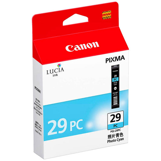 Canon Lucia Pgi-29Pc Original Inkjet Ink Cartridge - Photo Cyan - 1 Pack