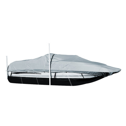 Carver Performance Poly-Guard Styled-to-Fit Boat Cover f/20.5&#39; Sterndrive Deck Boats w/Walk-Thru Windshield - Grey