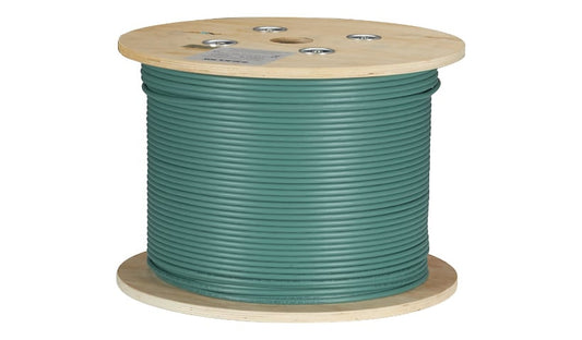Cat6A 650-Mhz Solid Ethernet Bulk Cable - Shielded (F/Utp), Cmp Plenum, Green, 1