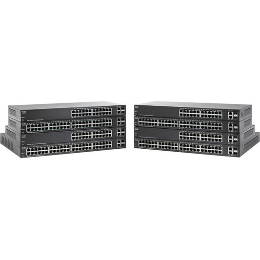 Cisco 220 Series Sg220-50P - Switch - Managed - 4 X 10/100/1000 (Poe+) + 44 X 10/100/1000 (Poe) + 2 X Combo Gigabit Sfp - Desktop, Rack-Mountable - Poe+ (375 W)