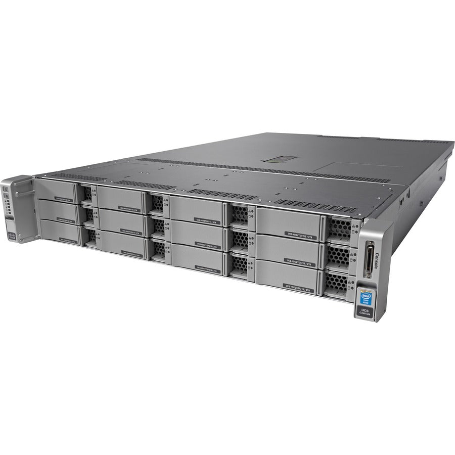 Cisco C240 M4 2U Rack Server - 2 X Intel Xeon E5-2620 V4 2.40 Ghz - 256 Gb Ram - 96 Tb Hdd - (12 X 8Tb) Hdd Configuration - 12Gb/S Sas, Serial Ata Controller