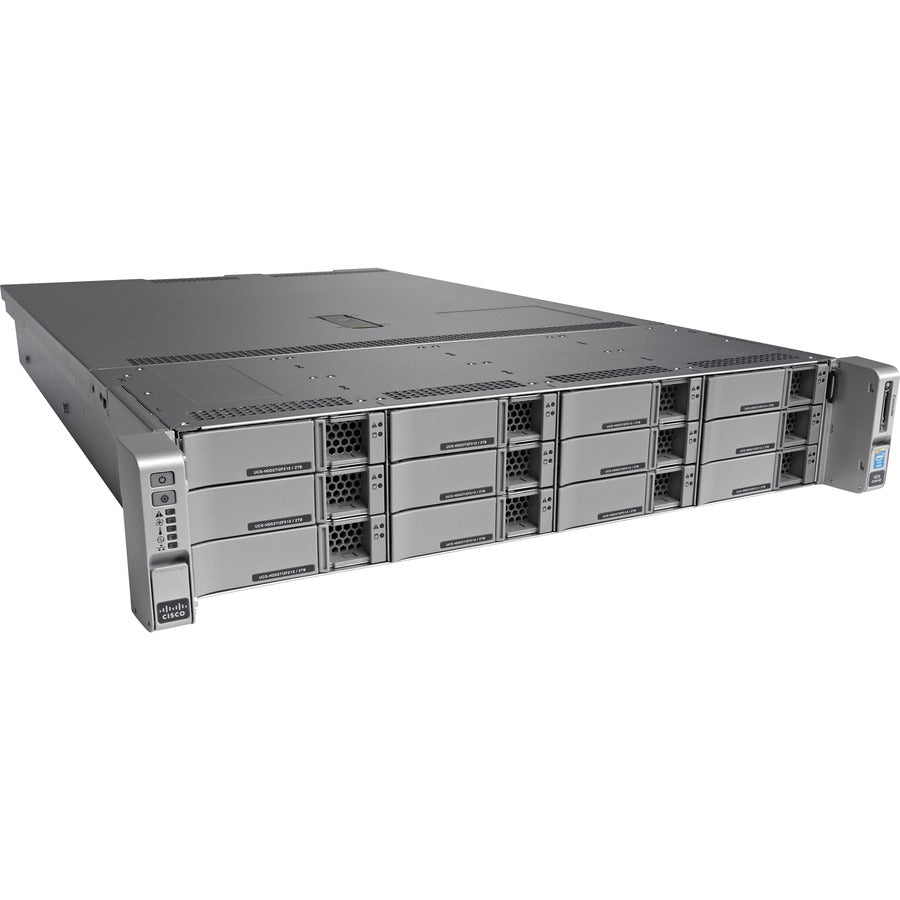 Cisco C240 M4 2U Rack Server - 2 X Intel Xeon E5-2630 V3 2.40 Ghz - 128 Gb Ram - 12Gb/S Sas, Serial Ata Controller