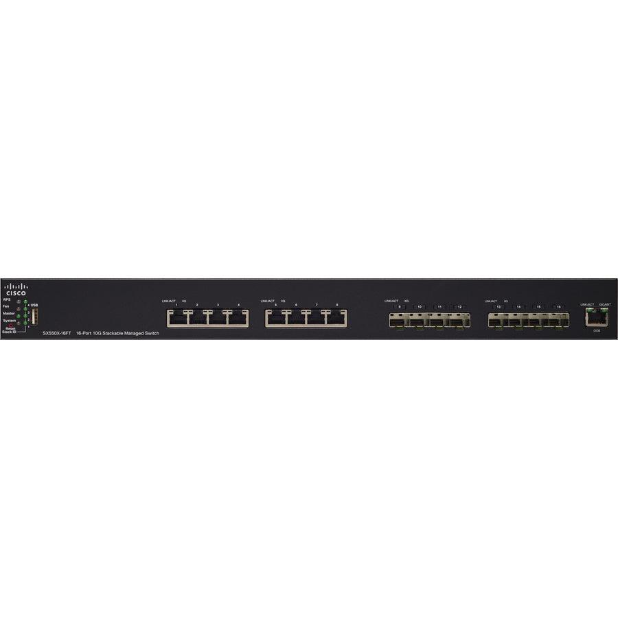 Cisco SX550X-16FT 16-Port 10G Stackable Managed Switch SX550X-16FT-K9 ...