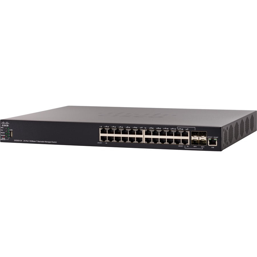 Cisco Sx550X-24F-K9 Sx550X-24F 24-Port 10G Sfp+ Stackable Managed Switch