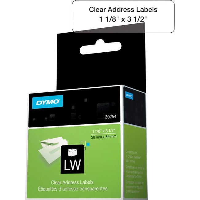 Clear & Color Address Labels - 130 Labels. Size: 1-1/8In X 3-1/2In