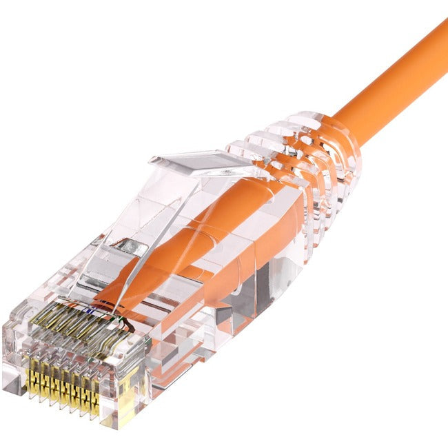 Clearfit Slim 28Awg Cat6A Orange 10Ft