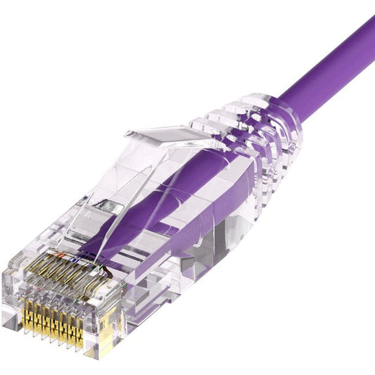 Clearfit Slim 28Awg Cat6A Purple 10Ft