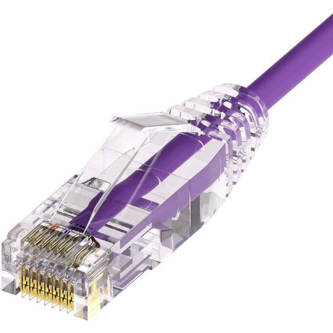 Clearfit Slim 28Awg Cat6A Purple 3Ft