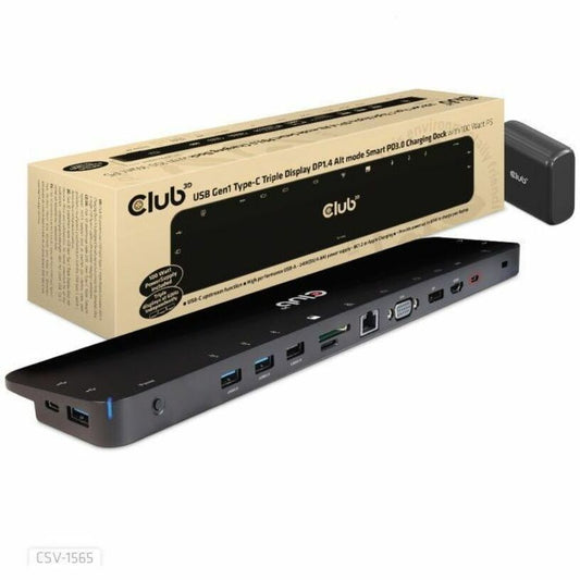 Club 3D Docking Station - for Notebook/Desktop PC/Smartphone/Monitor/Headphone - Memory