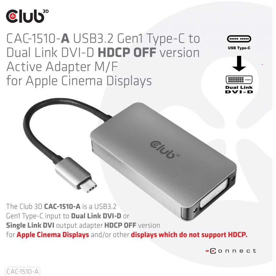 Club 3D Dvi-D/Usb-C Video Adapter