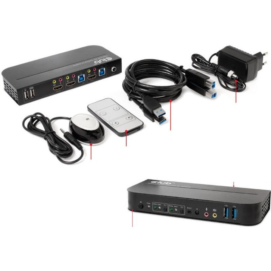 Club 3D Hdmi Kvm Switch For Dual Hdmi 4K 60Hz