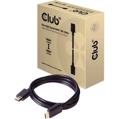 Club 3D Ultra High Speed Hdmi Cable 10K 120Hz 48Gbps M/M 2 M./6.56 Ft.