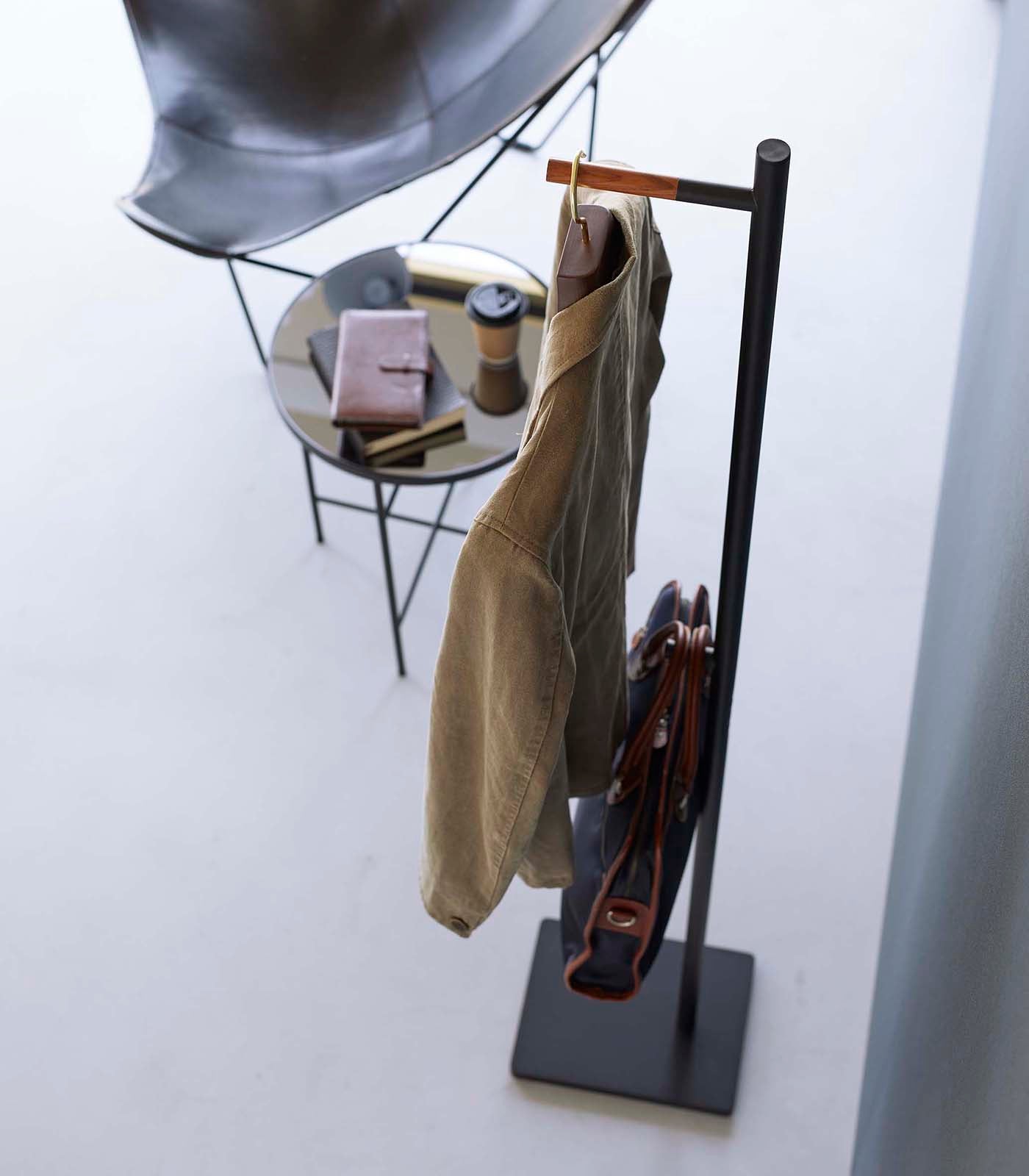 Coat Rack (63.98" H) - Steel + Wood