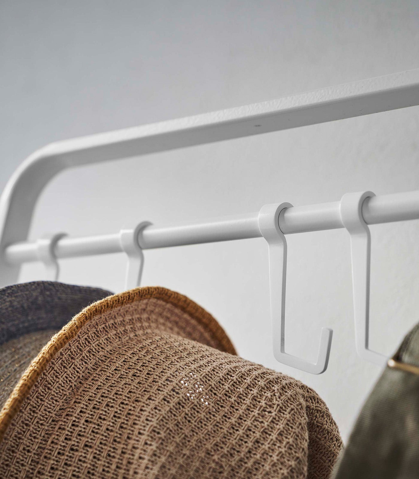 Coat Rack with Hat Storage (66" H) - Steel + Wood