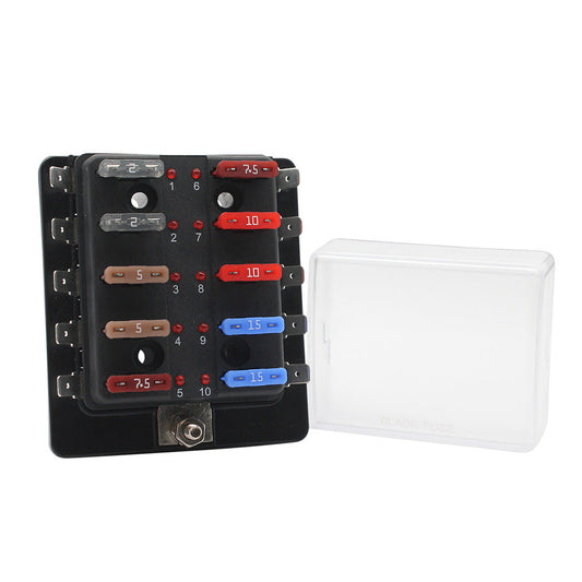 Cole Hersee Standard 10 ATO Fuse Block w/LED Indicators