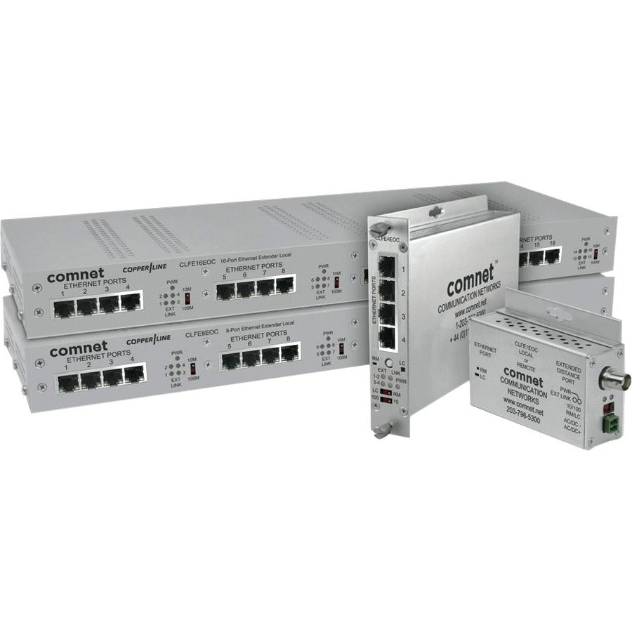 ComNet 1 Channel Ethernet over Coaxial Cable with Pass-through PoE