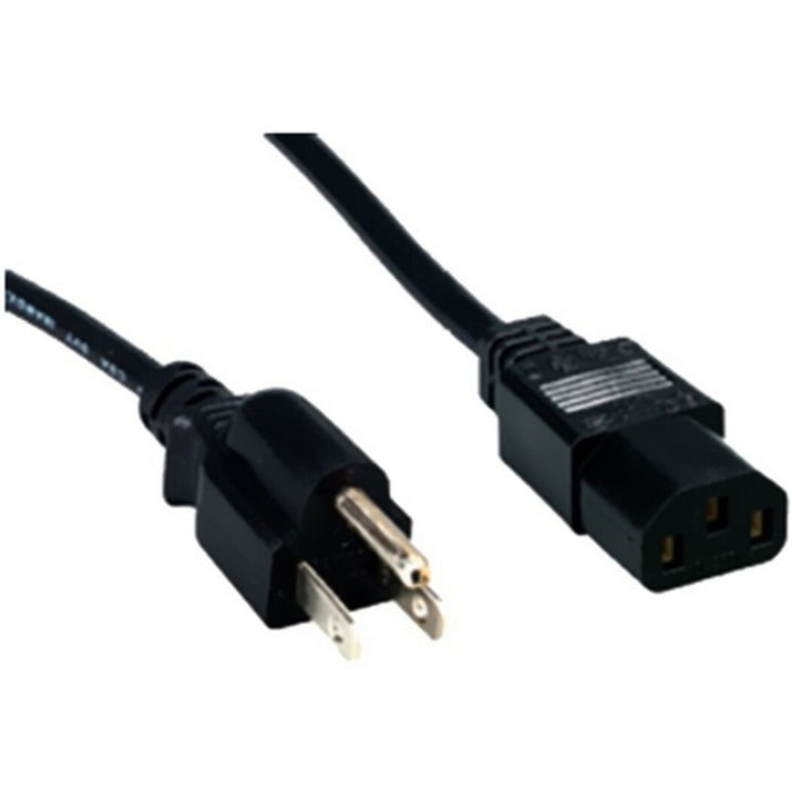 Comprehensive Standard Pc Power Cord, Nema 5-15P To Iec 60320-C13, 18/3 Svt, Black 15Ft.