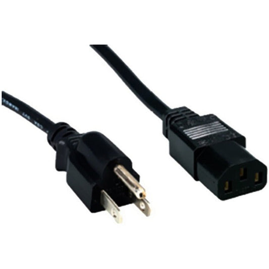 Comprehensive Standard Pc Power Cord, Nema 5-15P To Iec 60320-C13, 18/3 Svt, Black 6Ft.