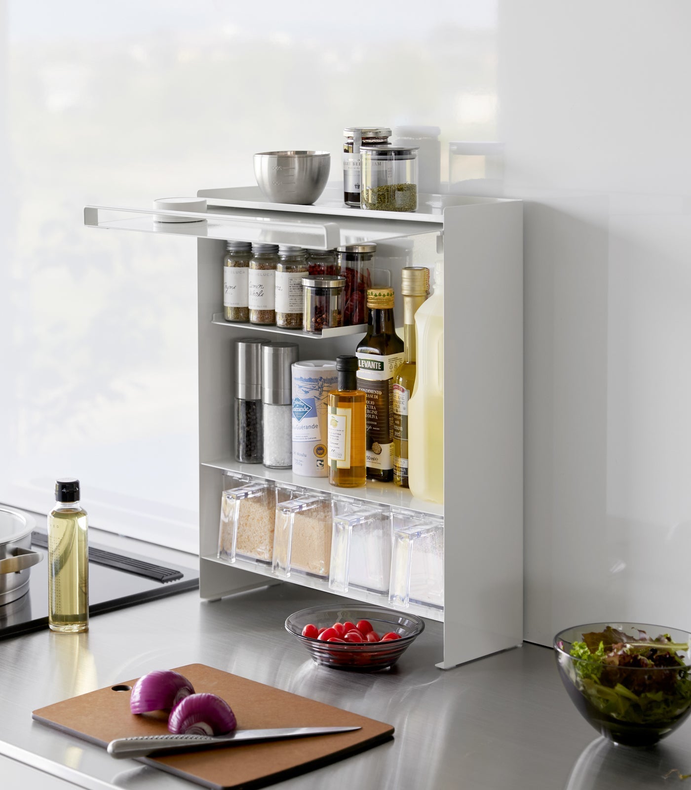 Concealable Spice Rack - Steel