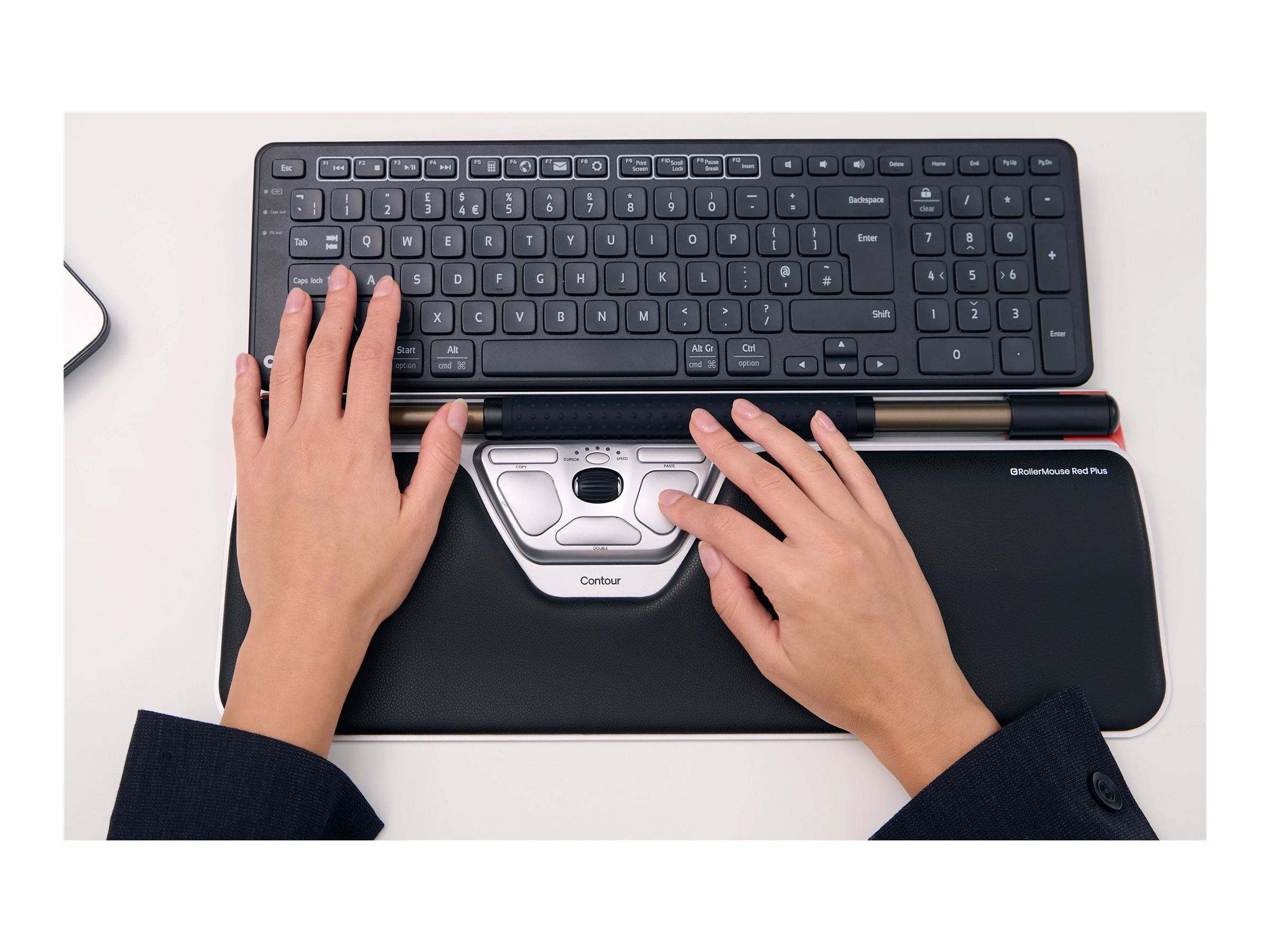 Click Point Device Contour RollerMouse Red Plus - Central pointing device - ergonomic - r
