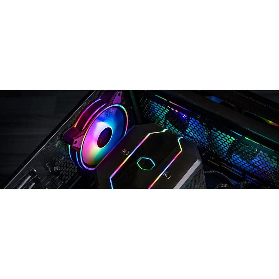 Cooler Master Masterfan Mf120 Halo Duo-Ring Addressable Rgb Lighting 120Mm 3 Pack W/ 24