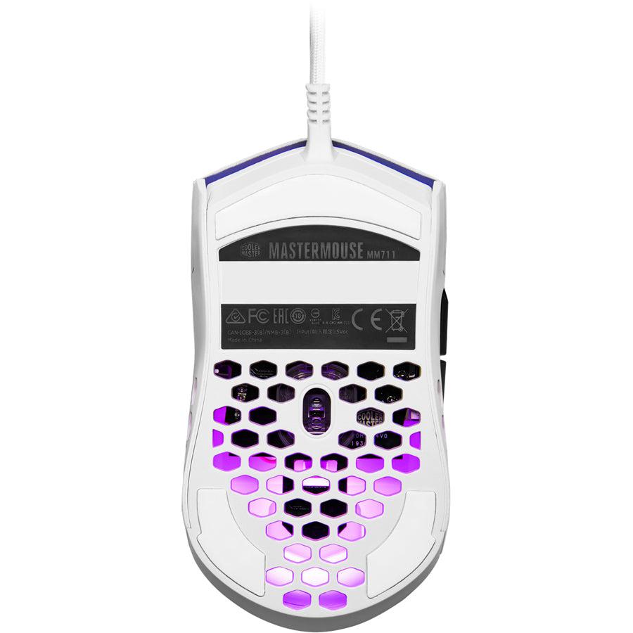 Cooler Master Mm-711-Wwol1 Mm711 Rgb-Led Lightweight 60G Wired Gaming Mouse - Matte White