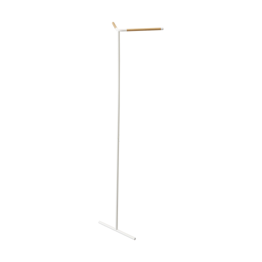 Corner Leaning Coat Hanger (63" H) - Steel + Wood