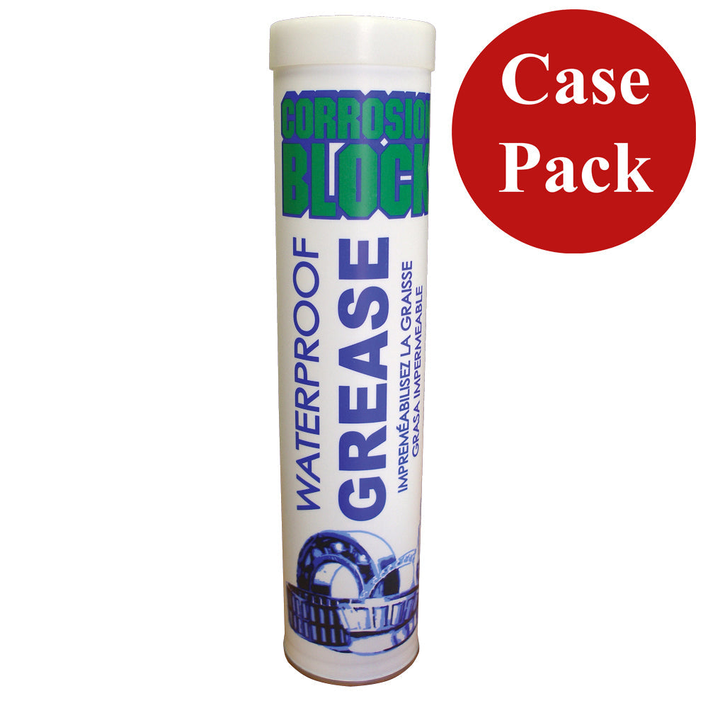 Corrosion Block High Performance Waterproof Grease - 14oz Cartridge - Non-Hazmat, Non-Flammable &amp; Non-Toxic *Case of 10*