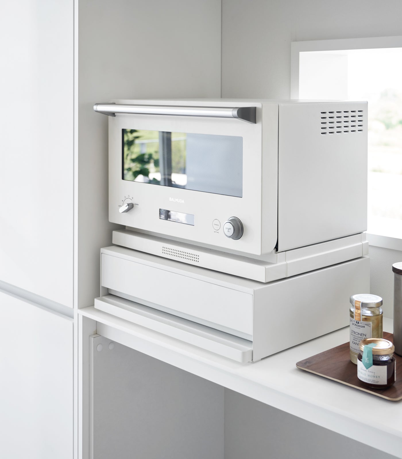 Countertop Drawer with Pull-Out Shelf - Steel