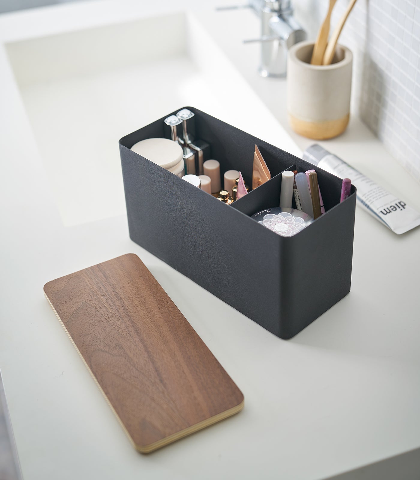 Countertop Organizer - Steel + Wood