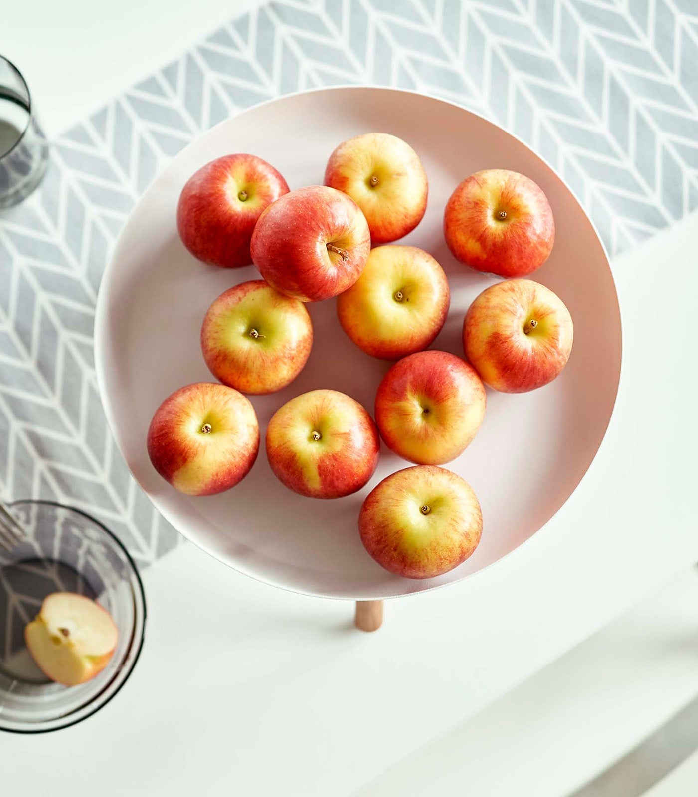 Countertop Pedestal Tray (5" H) - Steel + Wood