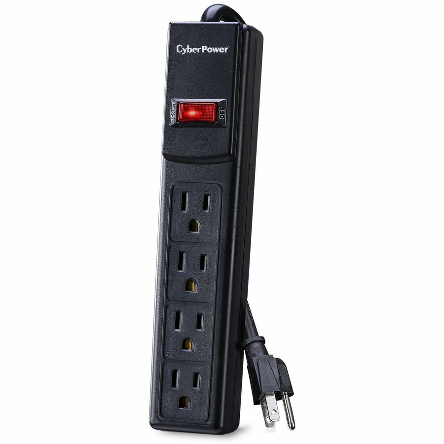 Cyberpower Csb404 Surge Protector Black 4 Ac Outlet(S) 125 V 1.2 M