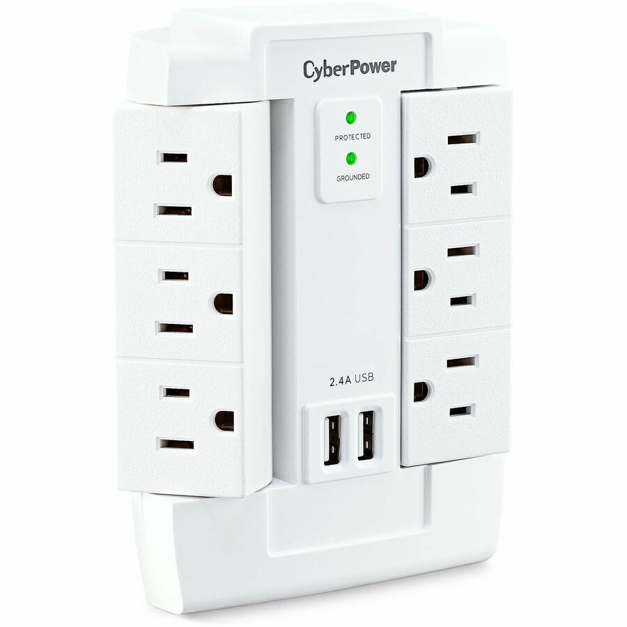 Cyberpower Csp600Wsurc2 Surge Protector White 6 Ac Outlet(S) 125 V