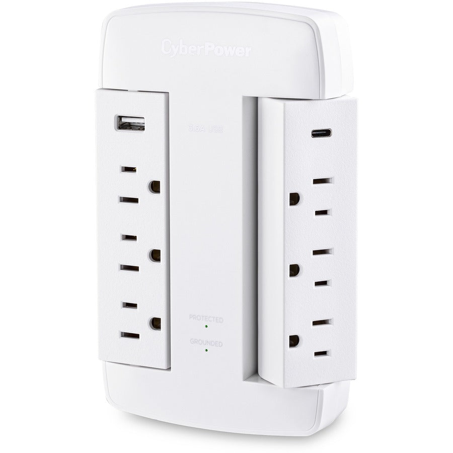 Cyberpower Csp600Wsurc5 Surge Protector White 6 Ac Outlet(S) 125 V