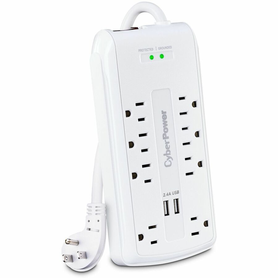 Cyberpower Csp806U Surge Protector White 8 Ac Outlet(S) 125 V 1.8 M