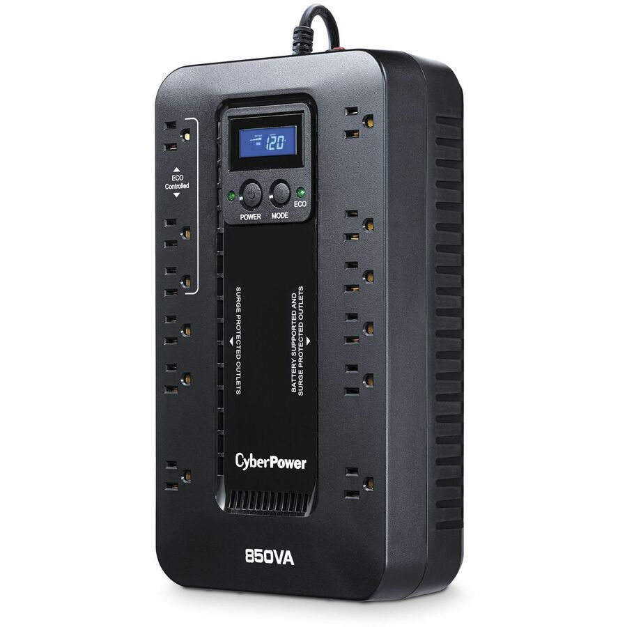 Cyberpower Ec850Lcd Uninterruptible Power Supply (Ups) Line-Interactive 0.85 Kva 510 W 12 Ac Outlet(S)
