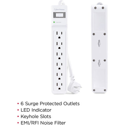 Cyberpower Mp1082Ss Surge Protector White 6 Ac Outlet(S) 125 V 0.8 M