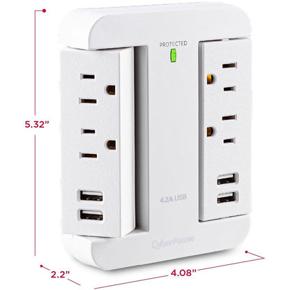 Cyberpower P4Wsu Surge Protector White 4 Ac Outlet(S) 125 V