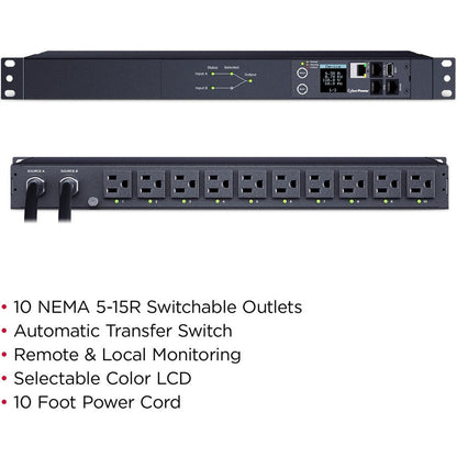 Cyberpower Switched Ats Pdu Pdu44001 10-Outlets Pdu