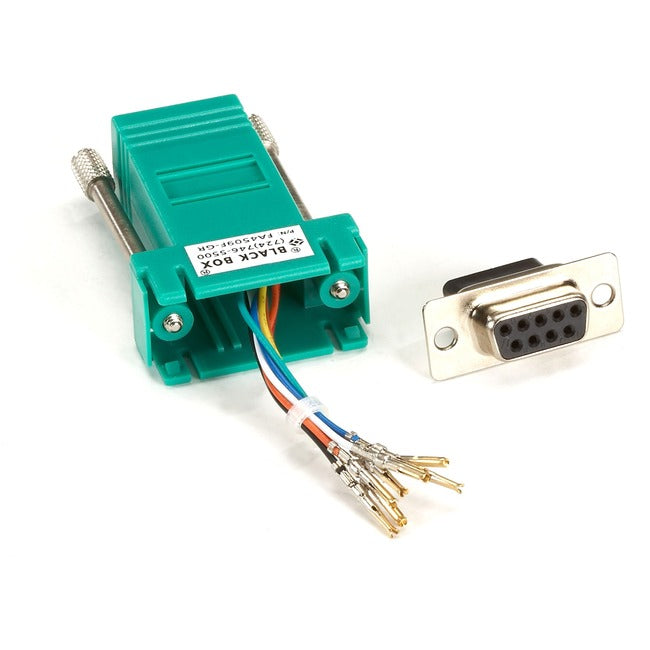 Db9 Female To Rj45F Modular Adapter Kit With Thumbscrews Green