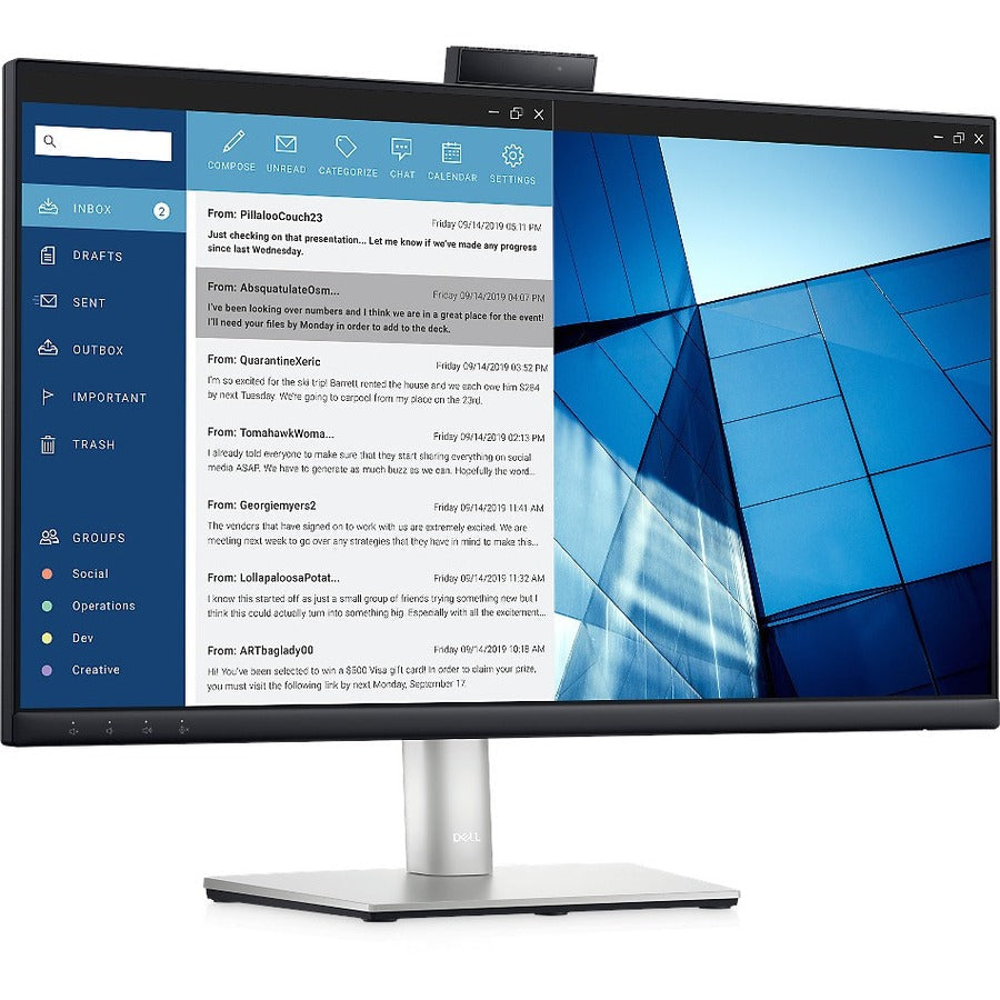 Dell C Series C2423H 60.5 Cm (23.8") 1920 X 1080 Pixels Full Hd Lcd Black, Silver