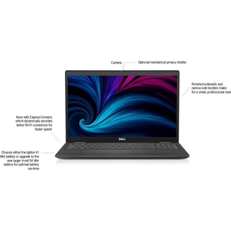 Dell Latitude 3520 Notebook 39.6 Cm (15.6") Full Hd Intel® Core™ I7 8 Gb Ddr4-Sdram 256 Gb Ssd Wi-Fi 6 (802.11Ax) Windows 10 Pro Grey